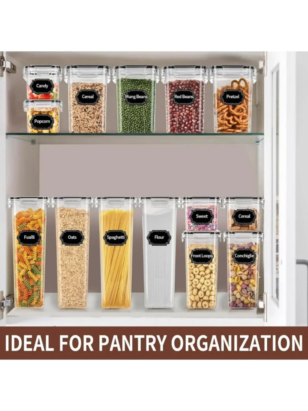Airtight Food Storage Containers Set - 24 PCS BPA Free Leak-Proof Canisters for